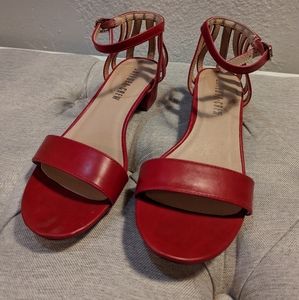 New! Vintage style red Mary Jane swing dance heels